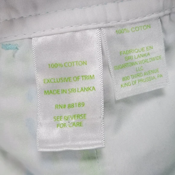 Lilly Pulitzer Callahan Chino Shorts Womens 2 Blue Green Cotton Resort Cruise - Picture 5 of 9